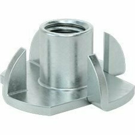 BSC PREFERRED Zinc-Plated Steel Tee Nut Inserts for Wood M6 x 1 mm Thread Size 9 mm Installed Length, 50PK 98965A310